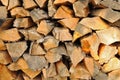 Stack of firewoods prepared for winter Royalty Free Stock Photo