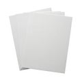 Stack of five blank white paper sheets displayed against a plain background Royalty Free Stock Photo