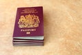 Stack of five British United Kingdom European Union Biometric pa