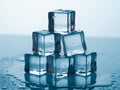 Melting Ice Cube Pyramid Royalty Free Stock Photo