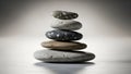 Emphasizes harmony and balance with the smallest stone on top Royalty Free Stock Photo