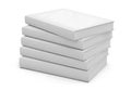 Stack of five white boxes Royalty Free Stock Photo