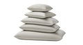 Stack of five white pillows against white background Royalty Free Stock Photo