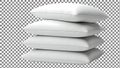 Stack of Five White Pillows Royalty Free Stock Photo
