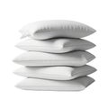 A stack of five white pillows neatly arranged on a surface Royalty Free Stock Photo