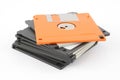 Stack of floppy disks Royalty Free Stock Photo