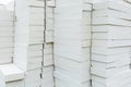 Stack of foamed concrete blocks