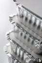 Stack Of Foil Take Away Containers Royalty Free Stock Photo