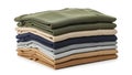 Stack of folded bedding sheets Royalty Free Stock Photo