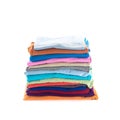 Stack of folded cotton clothes