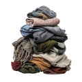 A Stack of Folded and Crumpled Clothes Royalty Free Stock Photo