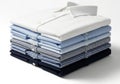 Stack of folded dress shirts Royalty Free Stock Photo