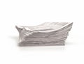 A stack of folded newspapers
