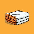 Vector of a neatly stacked pile of folded towels