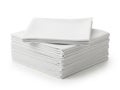 Stack of folded white paper sheets on white background isolated on white background Royalty Free Stock Photo