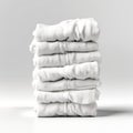 a stack of folded white towels k uhd very detailed high qualit Royalty Free Stock Photo