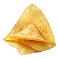 Stack Of Folded Yellow Corn Tortilla Chips On White Background snack food Royalty Free Stock Photo