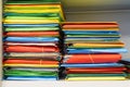 Stack of folders with archival documents Royalty Free Stock Photo