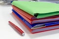 Stack of folders with archival documents Royalty Free Stock Photo