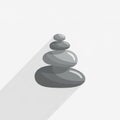 The stack forms a pyramidal shape, with the largest stone at the bottom Royalty Free Stock Photo