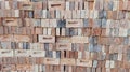 Stack of foundation stones and refractory fire bricks for industrial and building applications. Royalty Free Stock Photo