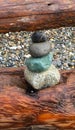 Colorful Cairn of four stones Royalty Free Stock Photo