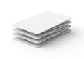 Stack of four white ceramic plates Royalty Free Stock Photo