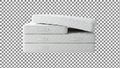 Stack of four white mattresses on transparent background Royalty Free Stock Photo
