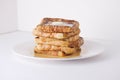 Stack of french toast with syrup for breakfast Royalty Free Stock Photo