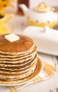 Stack of Fresh Buttermilk Pancakes