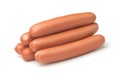 Stack of frankfurter sausages