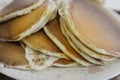 Stack of Fresh Homemade Pancakes Breakfast Food Royalty Free Stock Photo