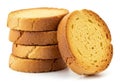 Stack of freshly baked bread slices Royalty Free Stock Photo