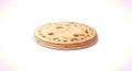 Stack of freshly baked flatbreads with brown, toasted spots, isolated on white Royalty Free Stock Photo