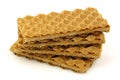 Stack of freshly baked traditional Dutch waffles Royalty Free Stock Photo