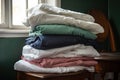 stack of freshly laundered pillowcases, ready for a good night's sleep