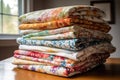 stack of freshly laundered pillowcases, ready to be plumped up and enjoyed Royalty Free Stock Photo