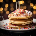 Spectacular Stack Of Pancakes With Sprinkles - Iso 200