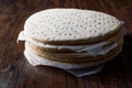 Stack of Frozen Pizza Base or Dough Royalty Free Stock Photo