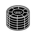 stack of game chips icon. Element of Casino for mobile concept and web apps icon. Glyph, flat icon for website design and Royalty Free Stock Photo