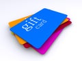 Stack of gift cards Royalty Free Stock Photo
