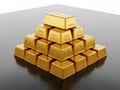 Stack of gold bars Royalty Free Stock Photo