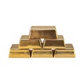 Stack of Gold Bars on Transparent Background - Ai Generated Royalty Free Stock Photo