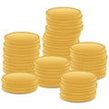 Stack gold coin