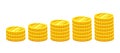 Stack of gold coins. Flat design isolated on white background. Vector illustration Royalty Free Stock Photo