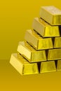 Stack of golden bars asFinancial concepts