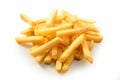 Stack of golden crispy deep fried potato chips Royalty Free Stock Photo