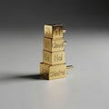 Stack of Golden Hebrew Letter Blocks Royalty Free Stock Photo