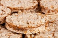 Stack of grain crispbreads closeup as background Royalty Free Stock Photo