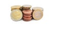 Stack of Greek Euro coins Royalty Free Stock Photo